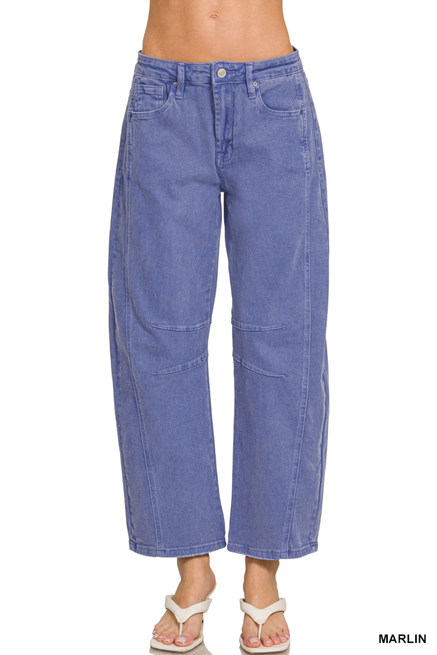 Z3 Marlin Zenana Barrel-Leg Color Denim Pants Sizes S-XL